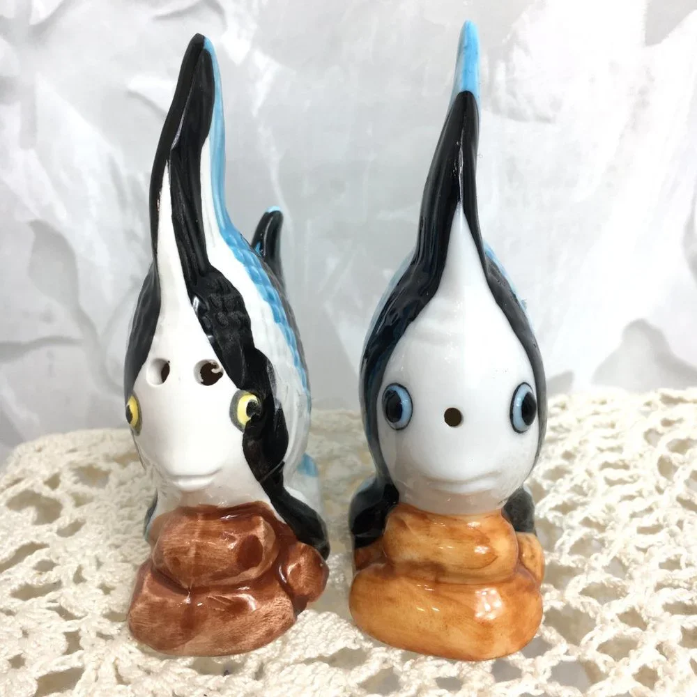 Pottery Barn Angel Fish Salt & Pepper Shaker
